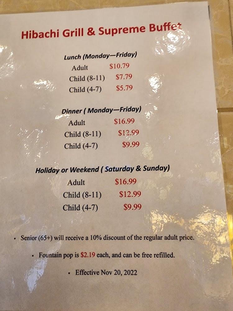 Hibachi Grill and Supreme Buffet Menu image 3
