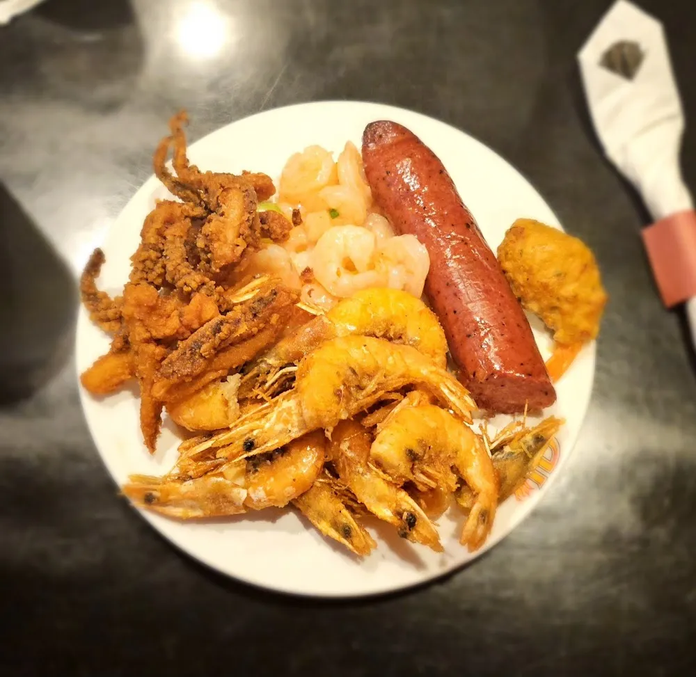 Pulpo Camarones & Chorizo Octopus 3 Varieties of Shrimp and Roasted Chorizo